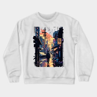 Japanese Street Cyberpunk Tokyo Streetwear Crewneck Sweatshirt